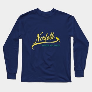 Norfolk makes me smile Long Sleeve T-Shirt